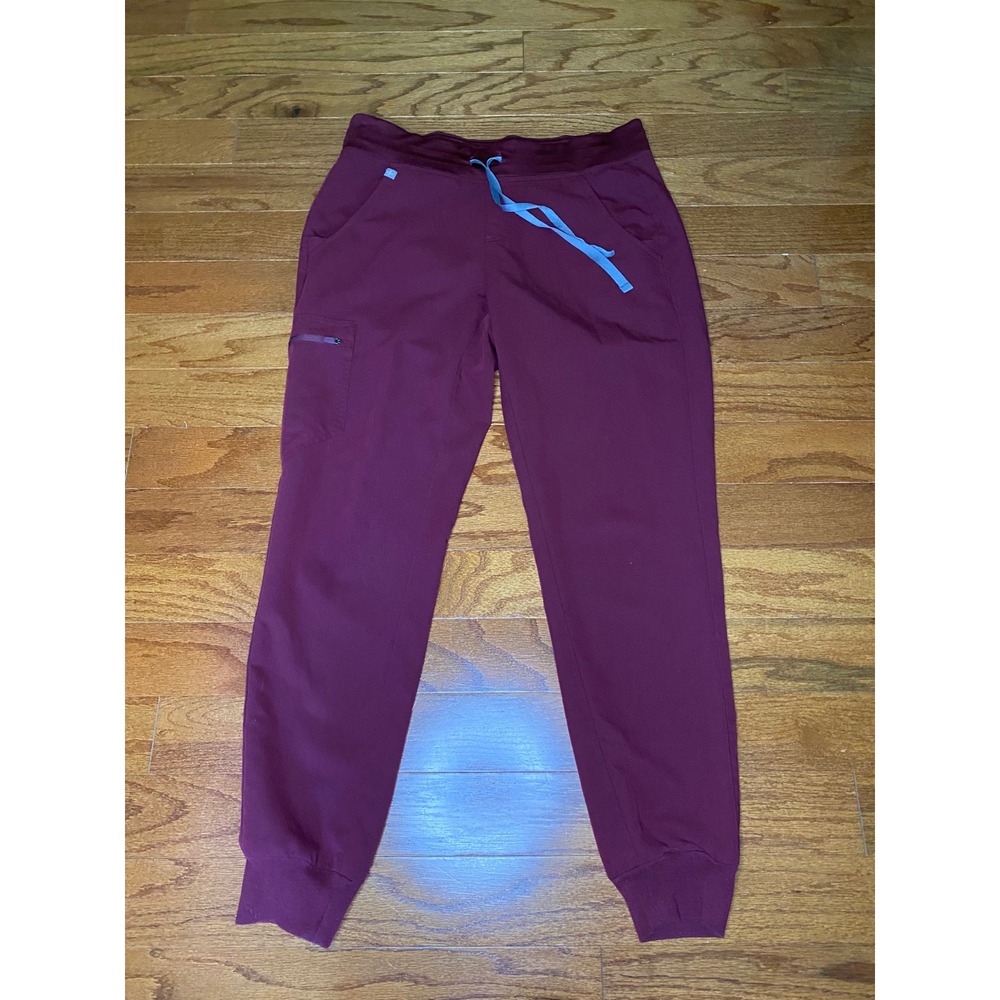 Figs Maroon Jogger Scrub Pants Size 32" Waist‎